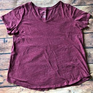 Sonoma The Everyday Tee Short Sleeve Maroon 0X